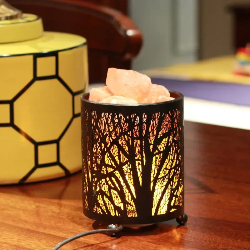 Natural Himalayan Salt Lamp Handcrafted Crystal Salt Rock Warm Light Bedroom Decoration Night Light Bedside Lamp Crafts