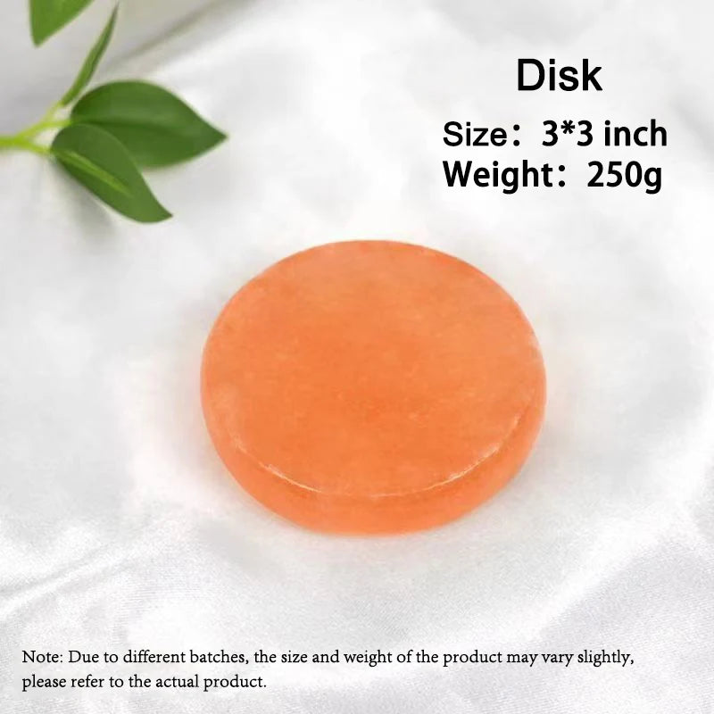 Himalayan Pink Bath Salt Massage Stones, Massage Therapy Stone 3x3 inch Disk