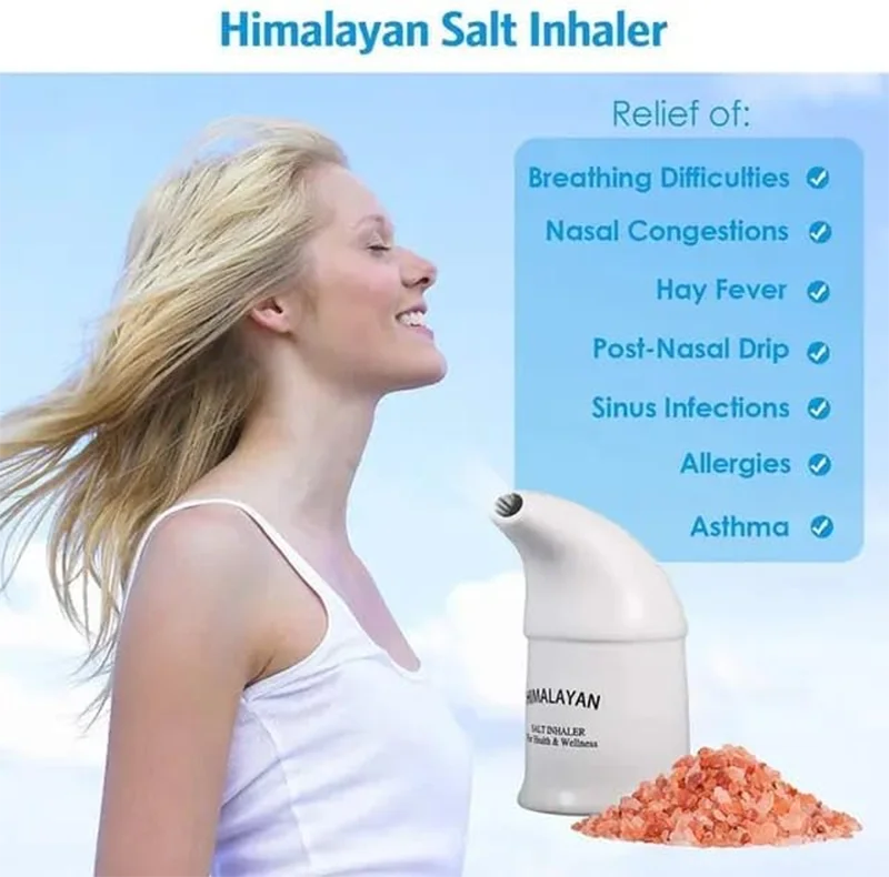 Ceramic Salt Inhaler Humidifier Convenient Himalayan Salt Atomizer For Cleaning Respiratory System And Relieving Stress