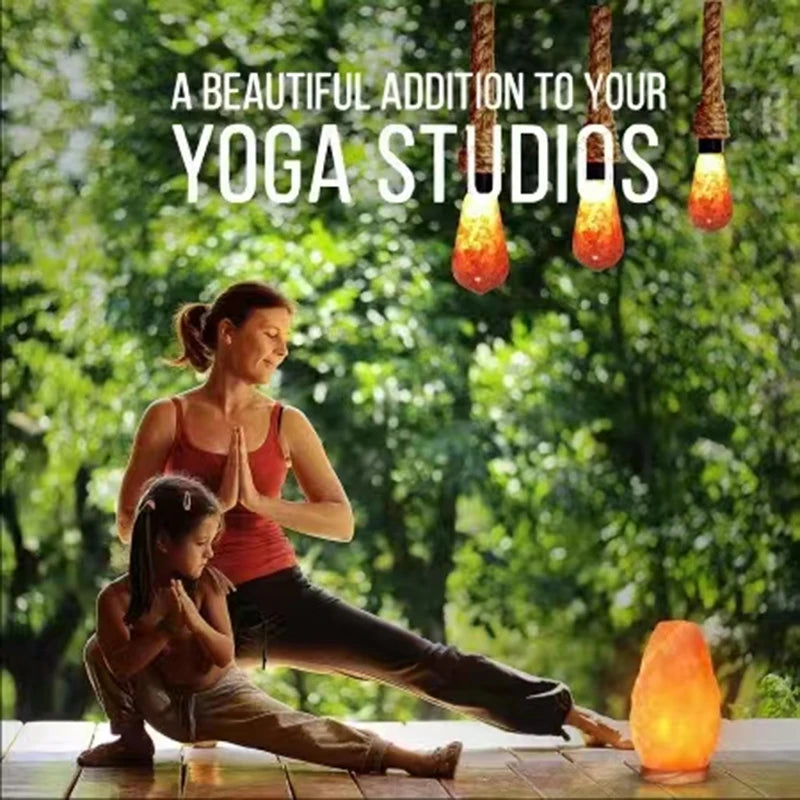 Himalayan Glow Salt Lamp 1pcs LED Light Bulbs 60-Watt Equivalent Warm Amber Glow Lighting Equipment Decorations Household Good