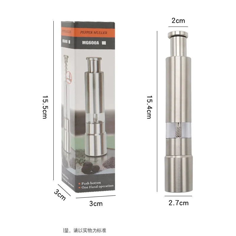 Manual Salt and Pepper Grinder ,Household Sea Salt Ginder,Creative Stainless Steel SpiceGrinder,Manual Sea Salt Mi